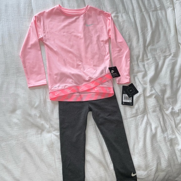 Nike Other - Nike Toddler girl pink & grey 2 piece Nike dry-fit set